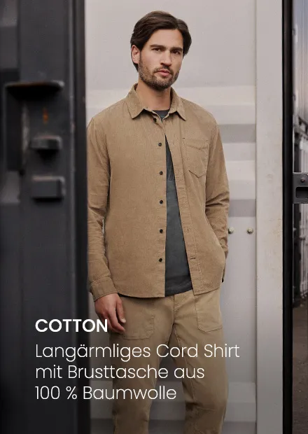 Langärmliges Cord Shirt
