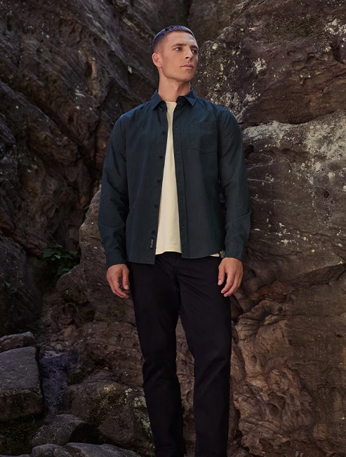 Poplin Herringbone Shirt