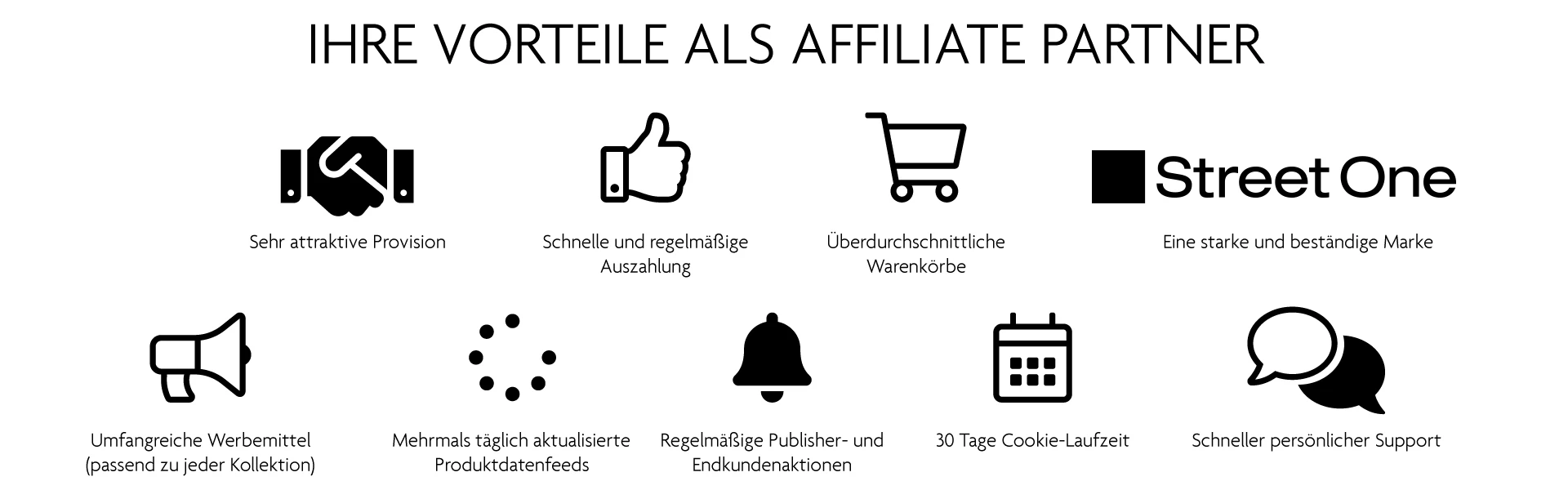 Ihre Vorteile als Affiliate Partner Ihre Vorteile als Affiliate Partner
