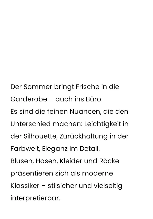 SOMMER UND FRISCHE